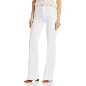 7 For All Mankind Womens Denim Flare High-Waist Jeans