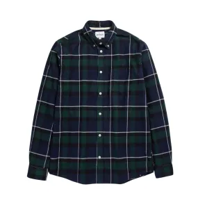 Anton Brushed Flannel Check - Black Watch Check