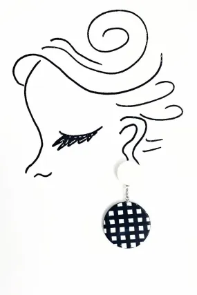 Black & White Check Earrings