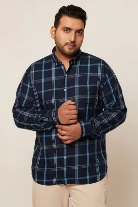 Block Check Navy Shirt