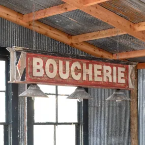 Boucherie Shop Sign Pendant Fixture