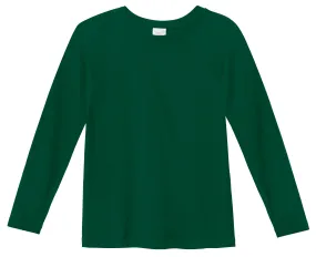 Boys Super-Soft 100% Organic Cotton Raglan Long Sleeve Tee | Forest Green