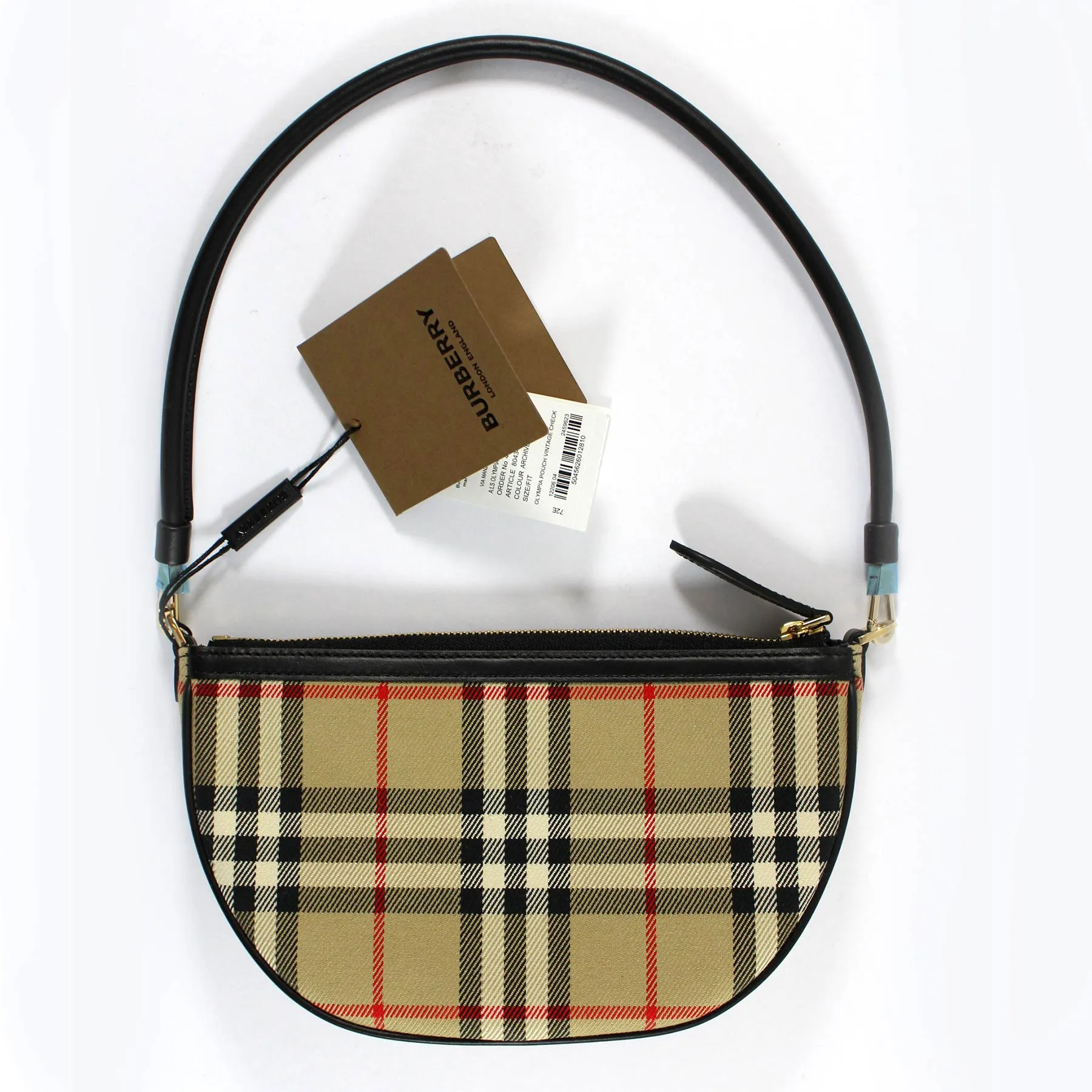 Burberry Pouch Olympia Archive Beige Check Shoulder Bag SALE