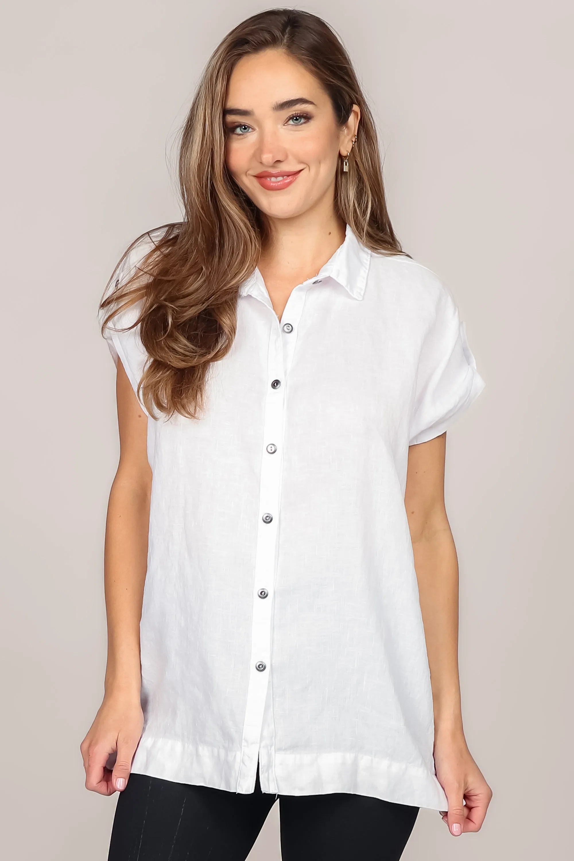 Button-Up Linen Shirt