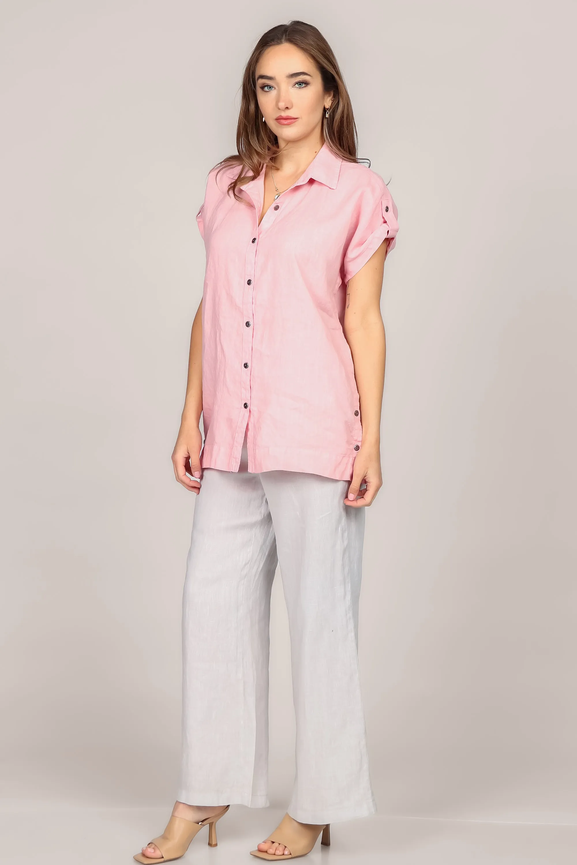 Button-Up Linen Shirt