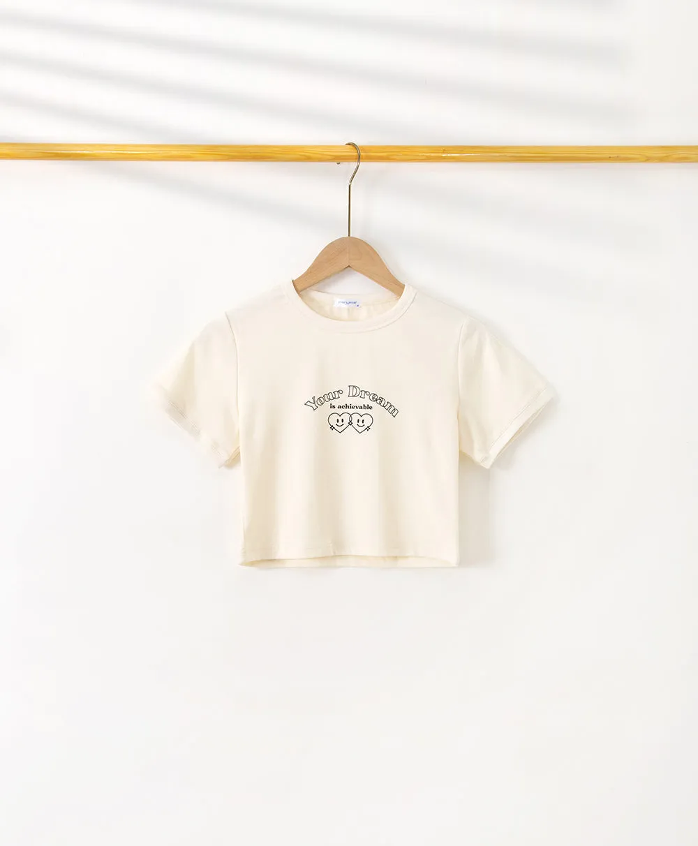 Chasing Dreams Tight Fit Crop Tee