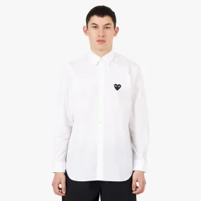 COMME des GARÇONS PLAY Black Heart Shirt / White