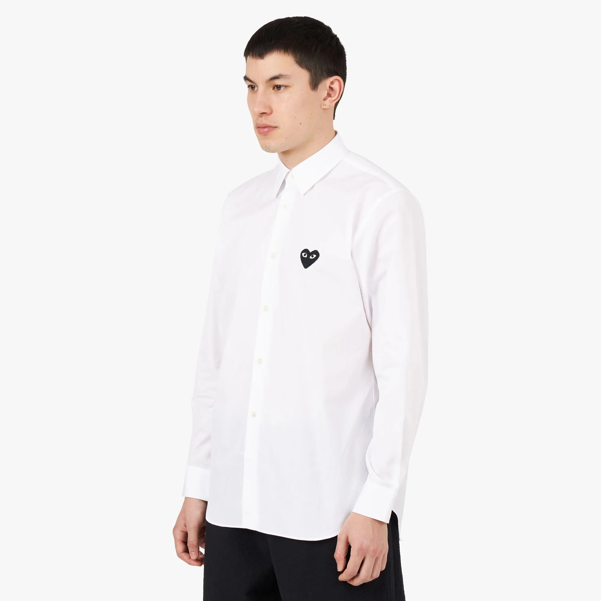 COMME des GARÇONS PLAY Black Heart Shirt / White