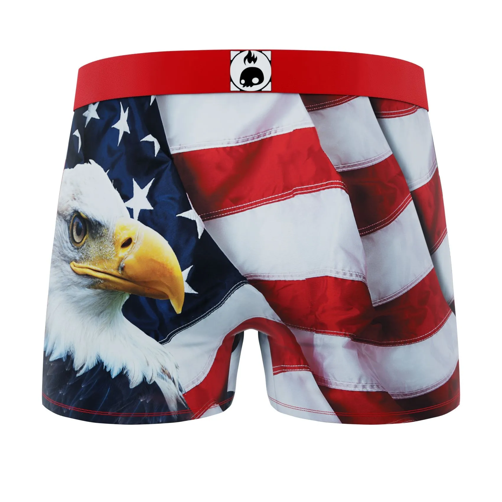 CRAZYBOXER Eagle Flag Benji Outdoor Men's Boxer Briefs (3 pack)