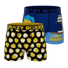 CRAZYBOXER Garfield Faces Mondays Men's Boxer Briefs (2 pack)