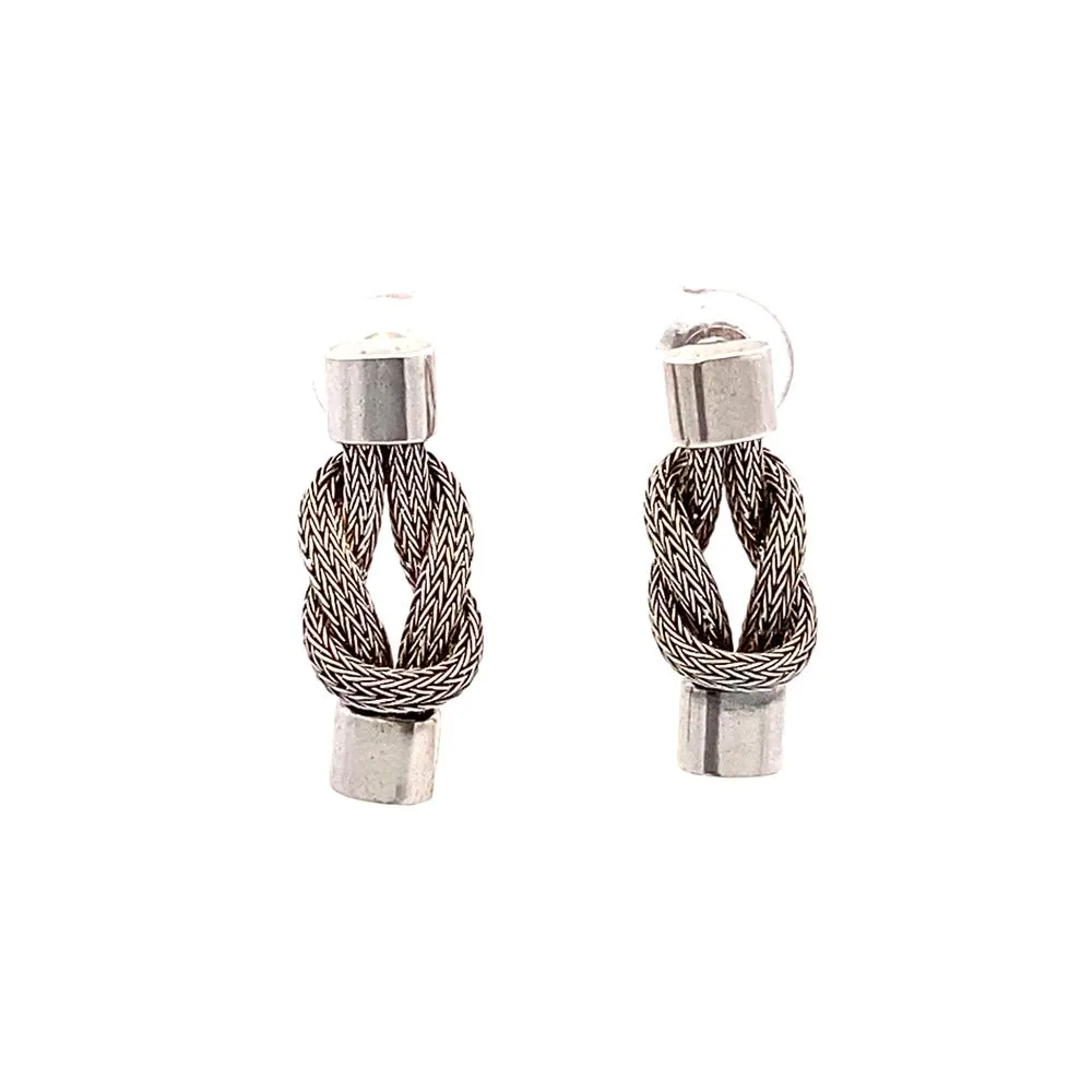 E5412 OXIDIZED KNOT DESIGN STUD