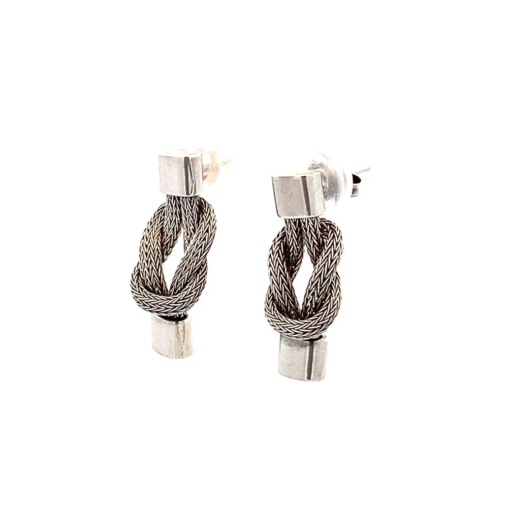 E5412 OXIDIZED KNOT DESIGN STUD