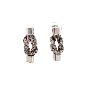 E5412 OXIDIZED KNOT DESIGN STUD