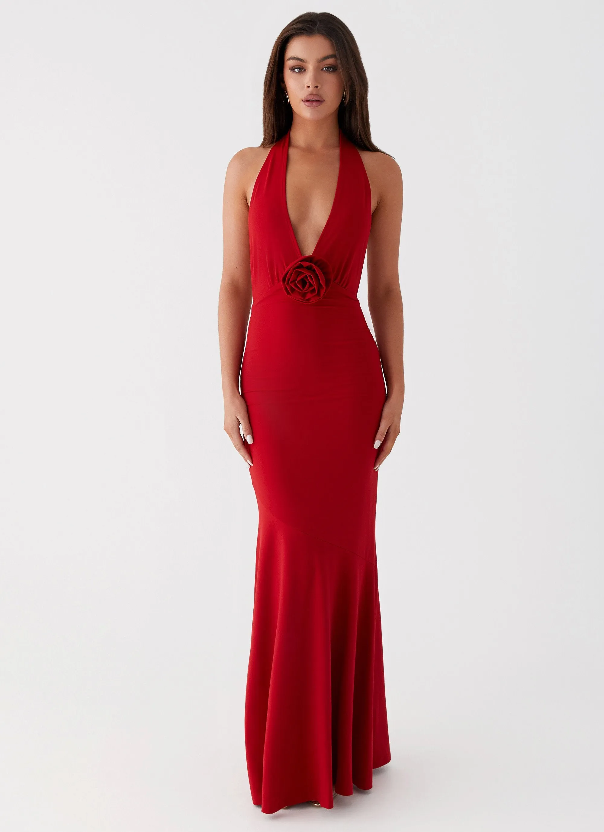 Eliza Rose Maxi Dress - Red