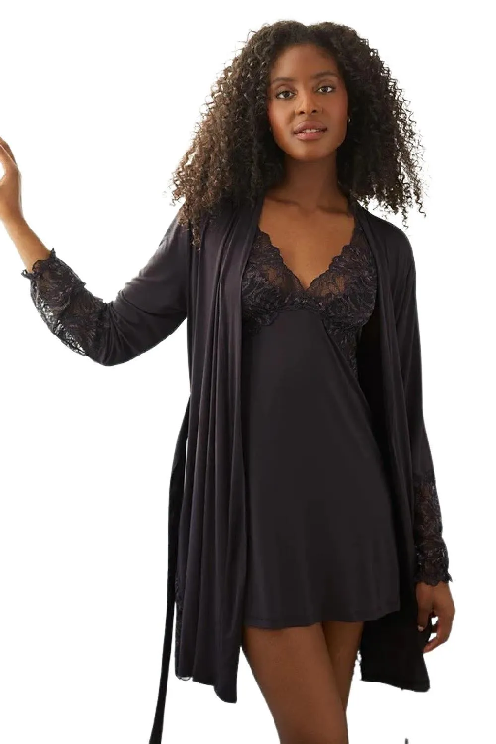 Fleur't Indulgence Classic Robe, Shale (6315)