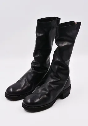 GUIDI 789Z SOFT HORSE FULL GRAIN LEATHER HIGH ZIP BOOTS BLACK