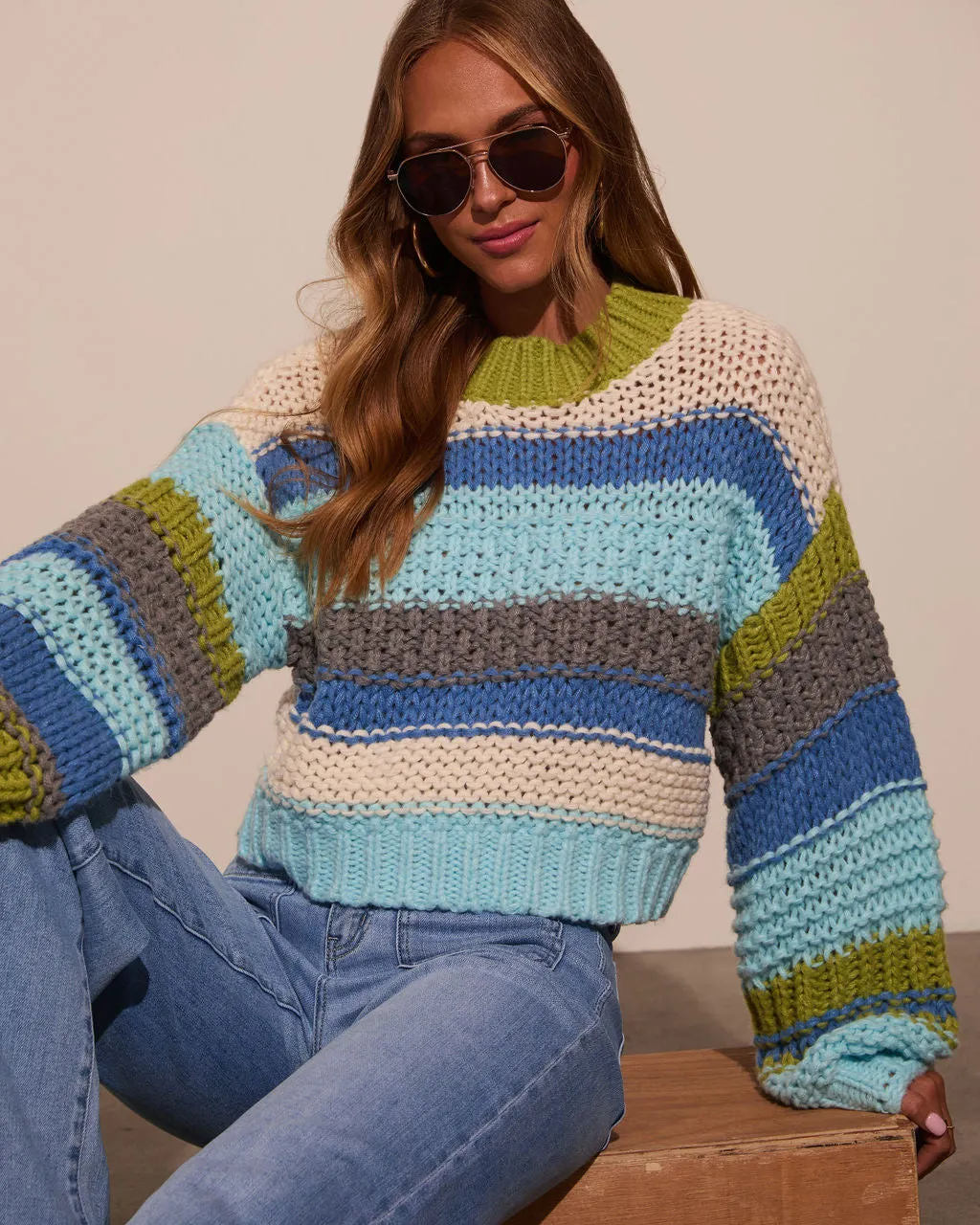 Harvest Feels Cropped Knit Sweater