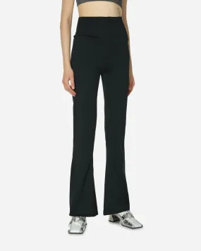 High-Waisted Flared Trousers Black