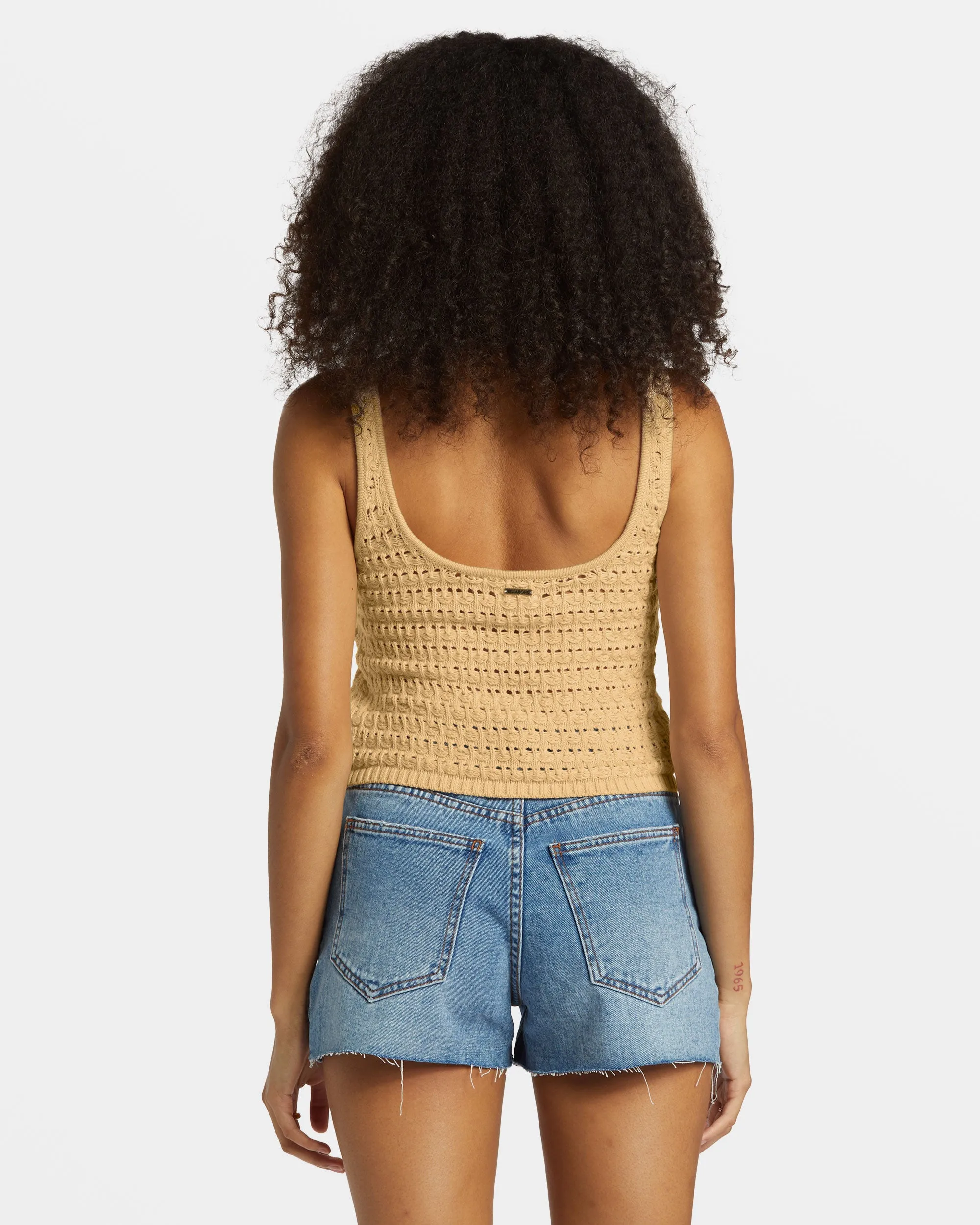 Hot Shot Crochet Tank Top - Hemp 2