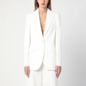 IVORY WOOL SINGLE-BREASTED JACKET