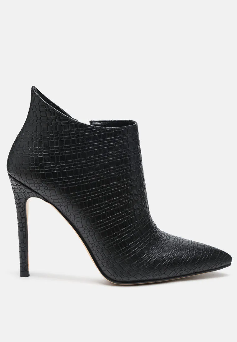 Lolita Woven Texture Stiletto Boot By Ruw