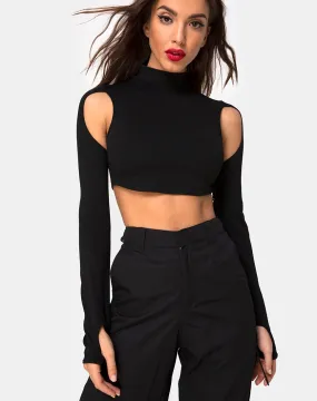 Lomiva Crop Top in Black