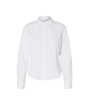 Long Sleeve Fitted Shirt - White