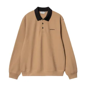 L/S Vance Rugby Shirt - Peanut/Black