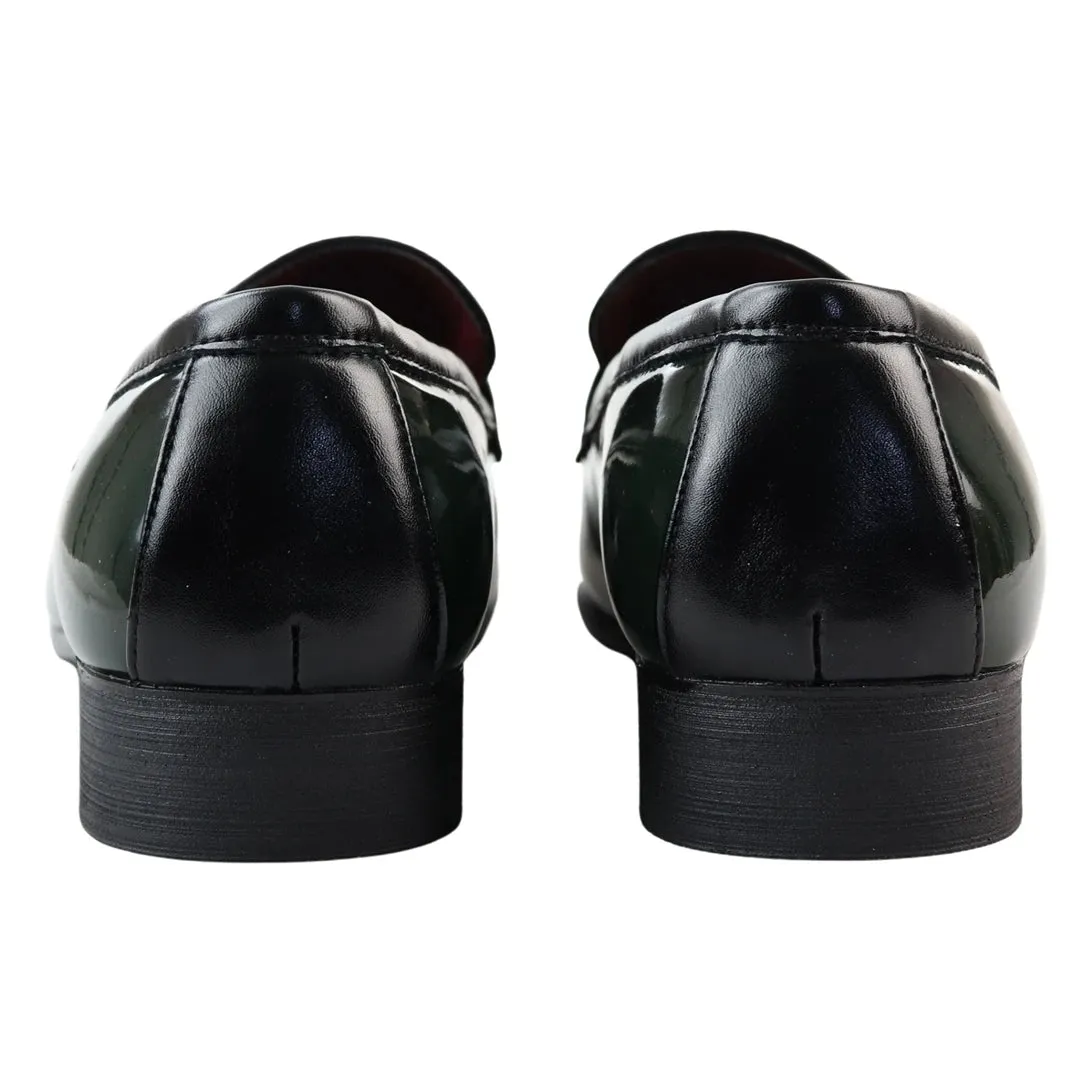 Men's Patent Tassel Slip On Loafers