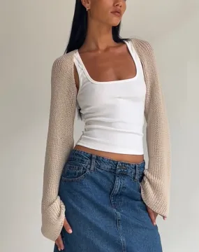 Nobila Shrug Top in Natural