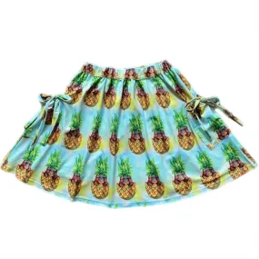 Pineapple Platypus Girls Bow Pocket Skirt