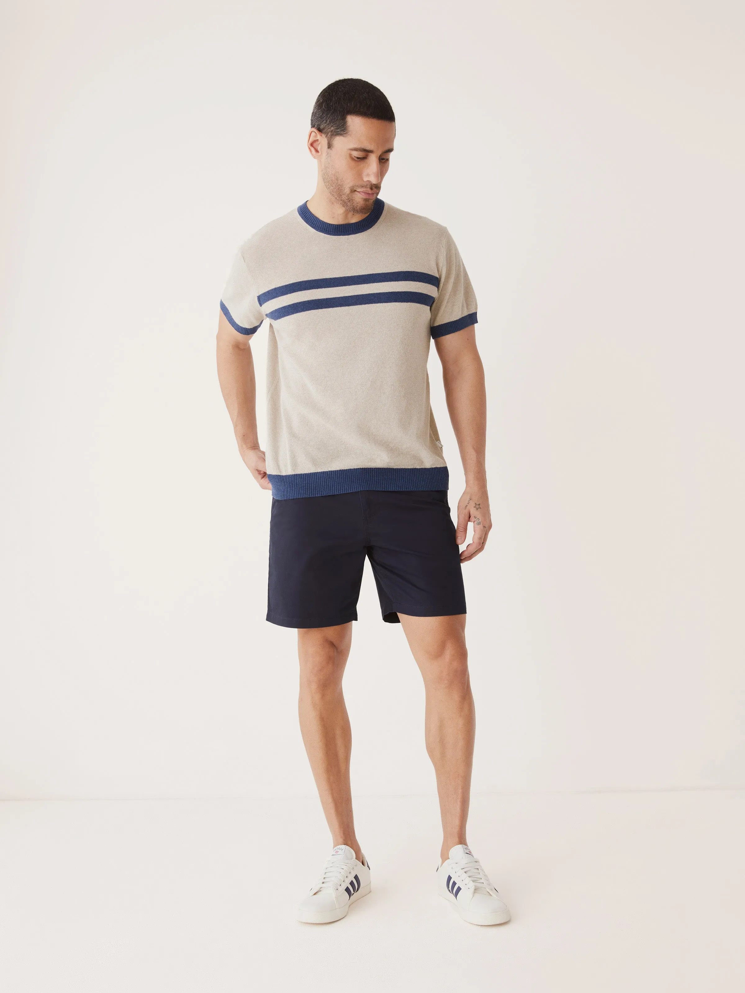 The Brunswick Chino Slim Fit 7in Short in Deep Blue