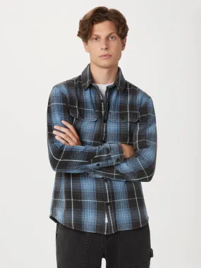 The Check Flannel Shirt in Sapphire Blue