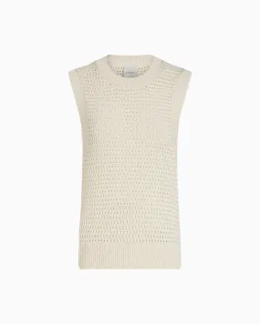 Varley Randal Crop Knit Tank in Egret