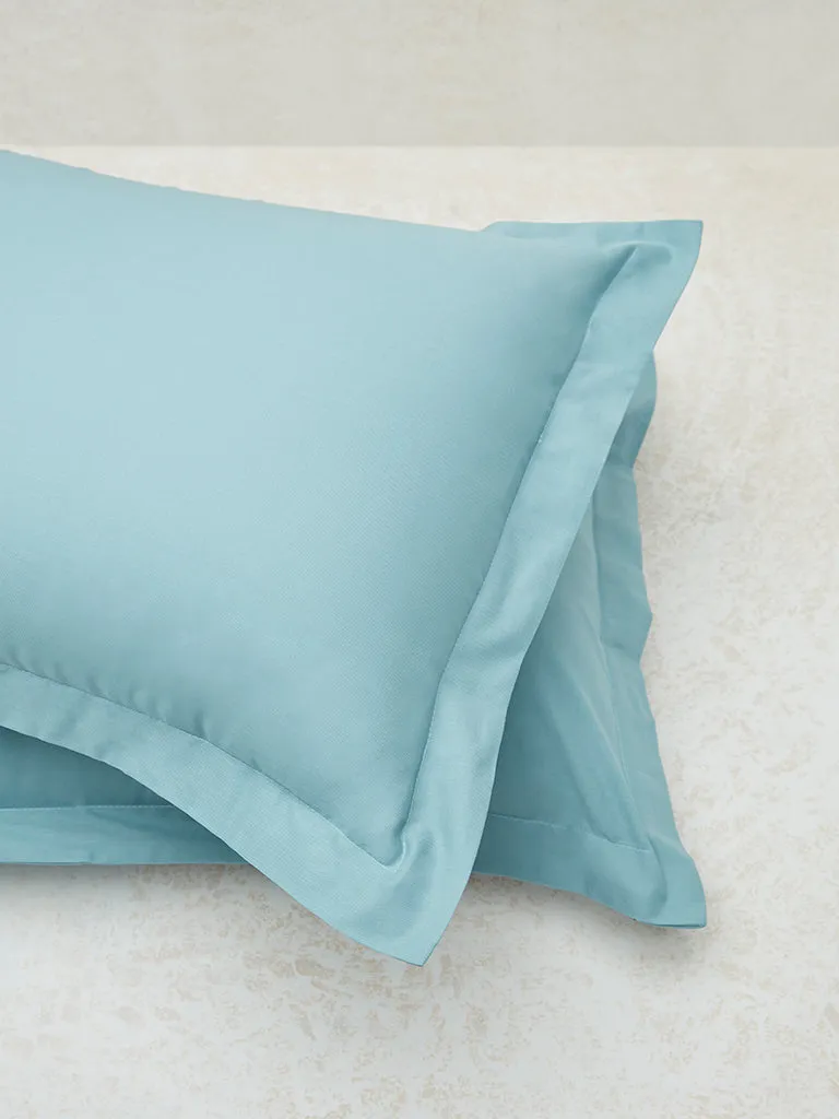 Westside Home Dusty Blue Solid Pillowcase (Set of 2)