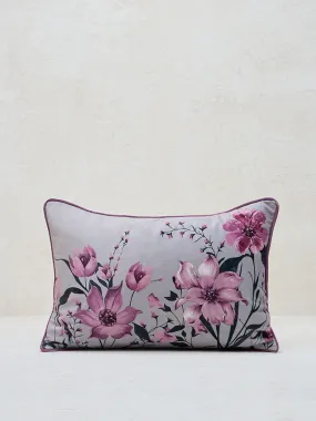 Westside Home Lilac Floral Printed Cushion Cover