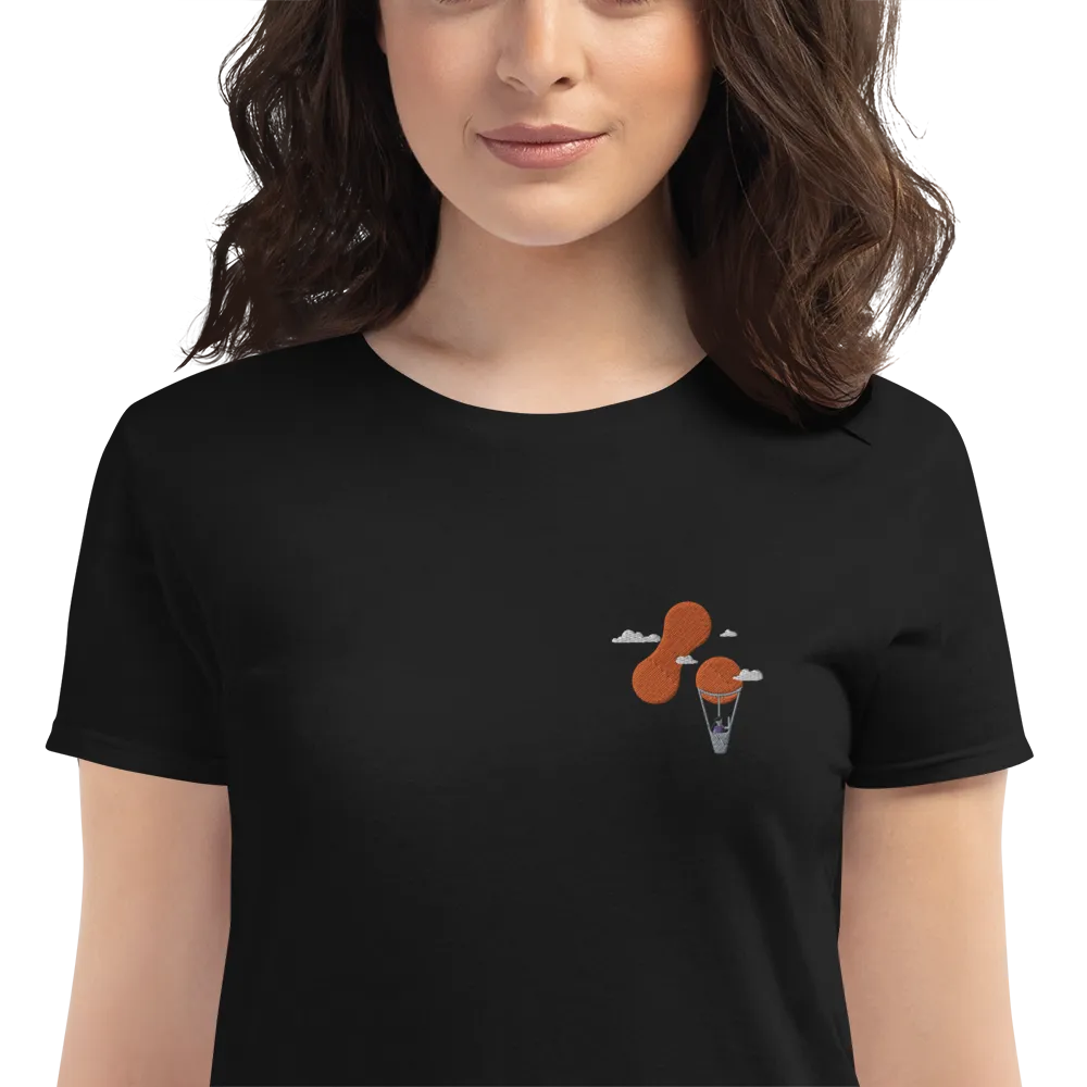 Women's Embroidered T-shirt - Adaptavist Balloon Design CB2