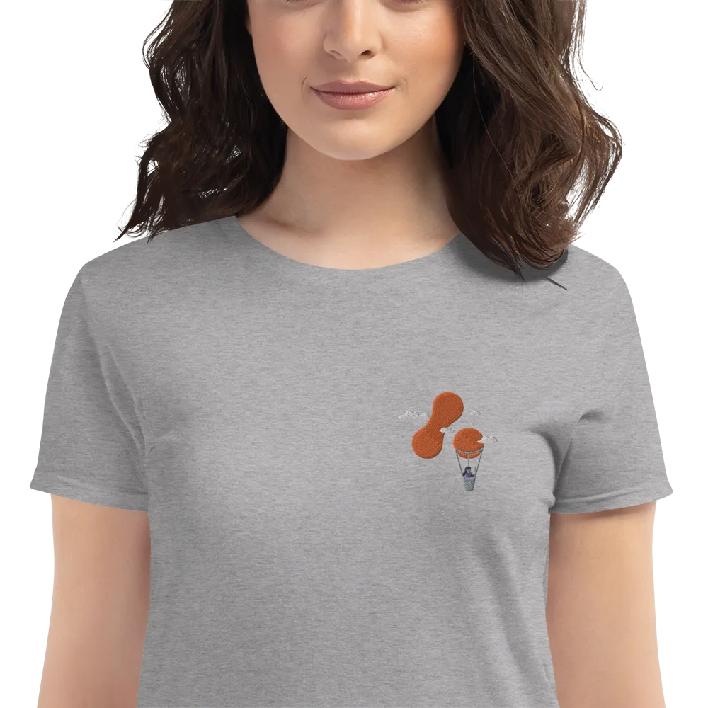 Women's Embroidered T-shirt - Adaptavist Balloon Design CB2